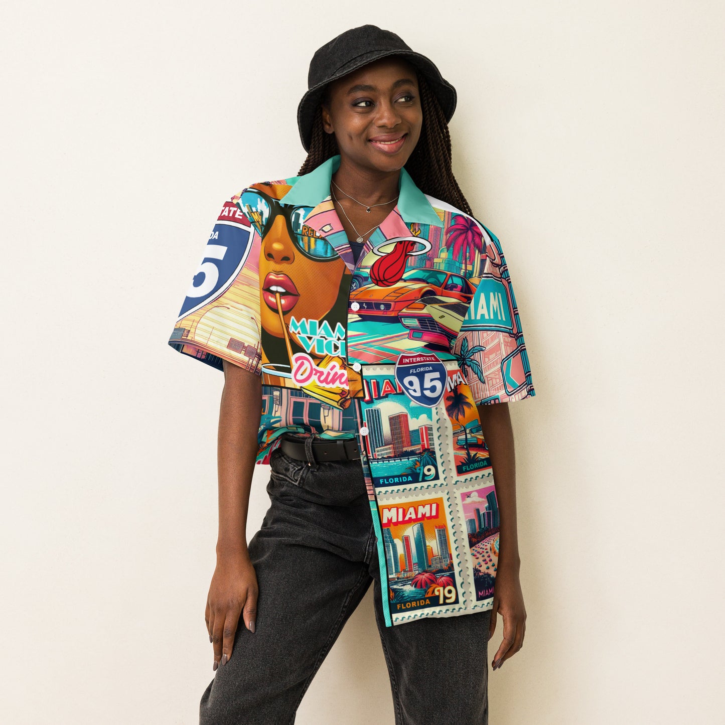 Unisex button shirt Miami