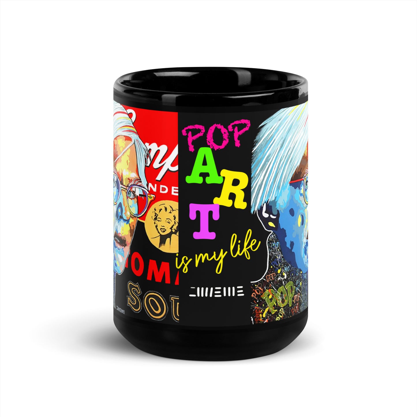 Black Glossy Mug ANDY POP
