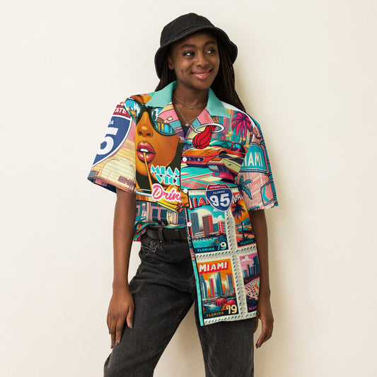 Unisex button shirt Miami